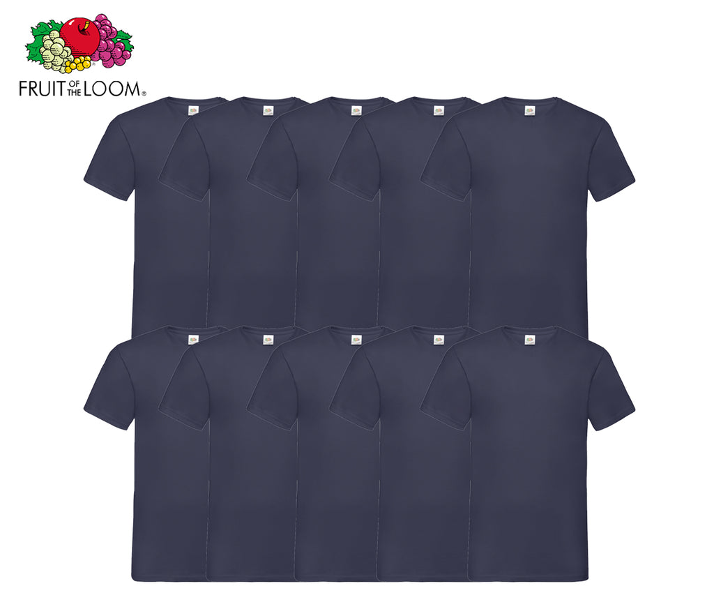 Fruit Of The Loom - V-Neck T-Shirts - 10er Set's einfarbig
